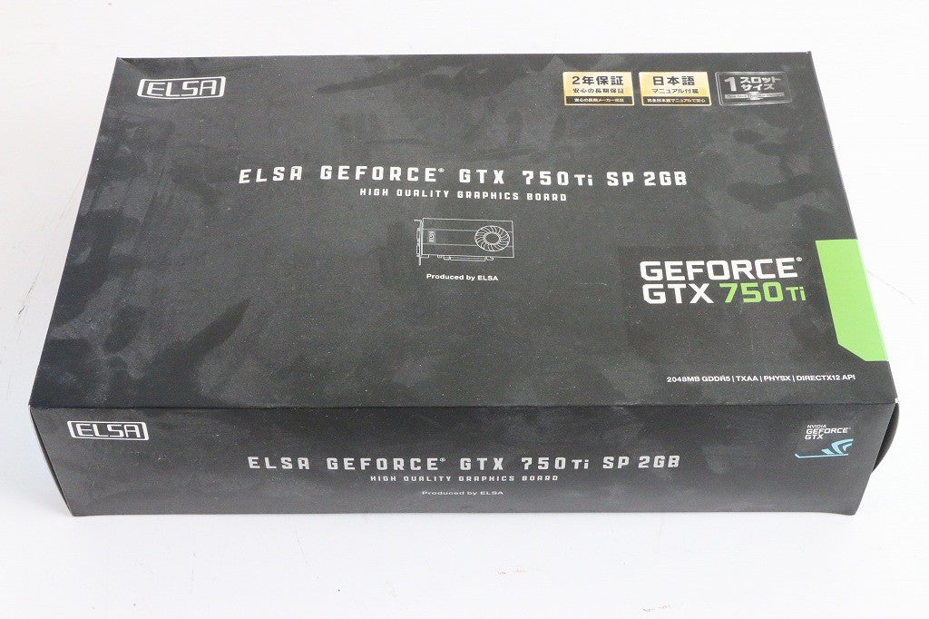 ELSA NVIDIA GeForce GTX750Ti 2GB グラフィックボード GD750-2GERTSP 【中古品】