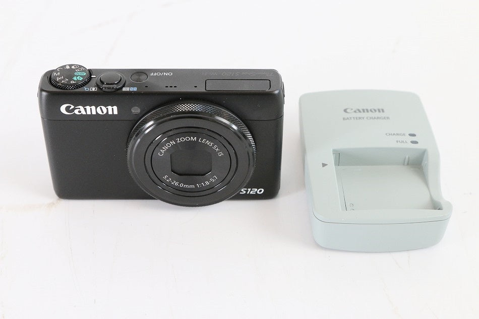 Canon デジタルカメラ PowerShot S120(ブラック) F値1.8 広角24mm 光学5倍ズーム PSS120(BK) 【中古品】