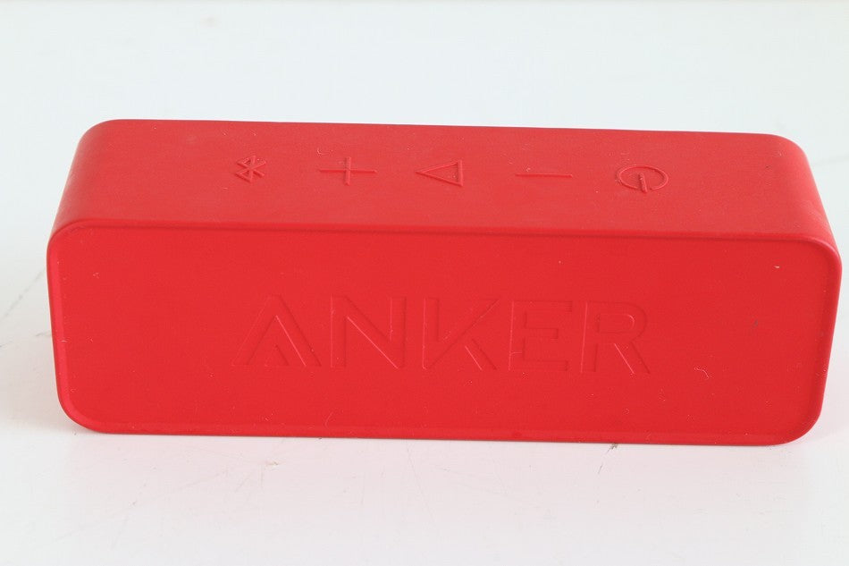 Anker SoundCore ポータブル Bluetooth4.0 スピーカー 24時間連続再生可能【デュアルドライバー/ワイヤレススピーカー/内蔵マイク搭載】(レッド) 【中古品】