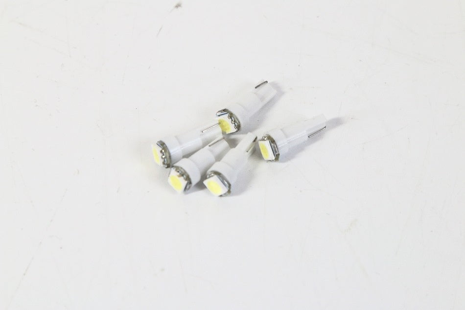 T5 12v LED バルブ 白 エアコン バルブ ウェッジ ホワイト 5個 ランプ交換用 高輝度 広拡散 室内用 【新品】