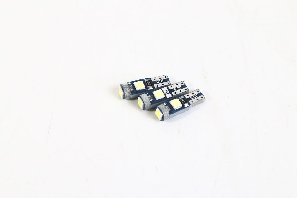 T5 LED メーター球 エアコン球 ホワイト 白 エアコンパネル 12V 3連 汎用 LED電球 3個セット ミニキャブ クリッパーなど 【新品】