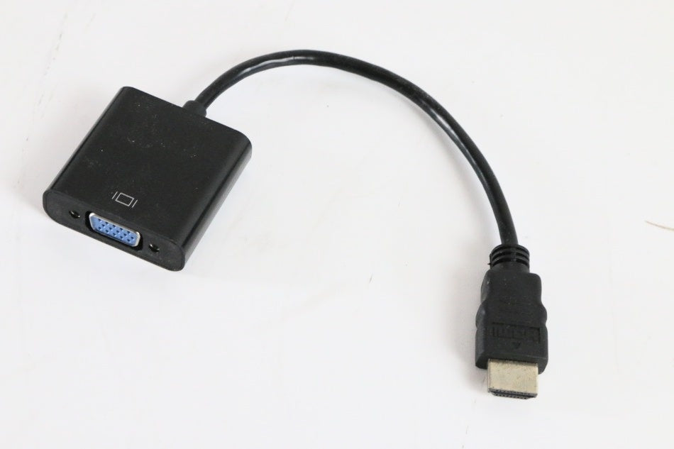 HDMI to VGA変換アダプタ ケーブル HD 1080P 対応 HDMIオス to VGAメス アダプター デスクトップ ノートパソコン PC モニタ プロジェクタ等対応(ブラック,1個) 【中古品】