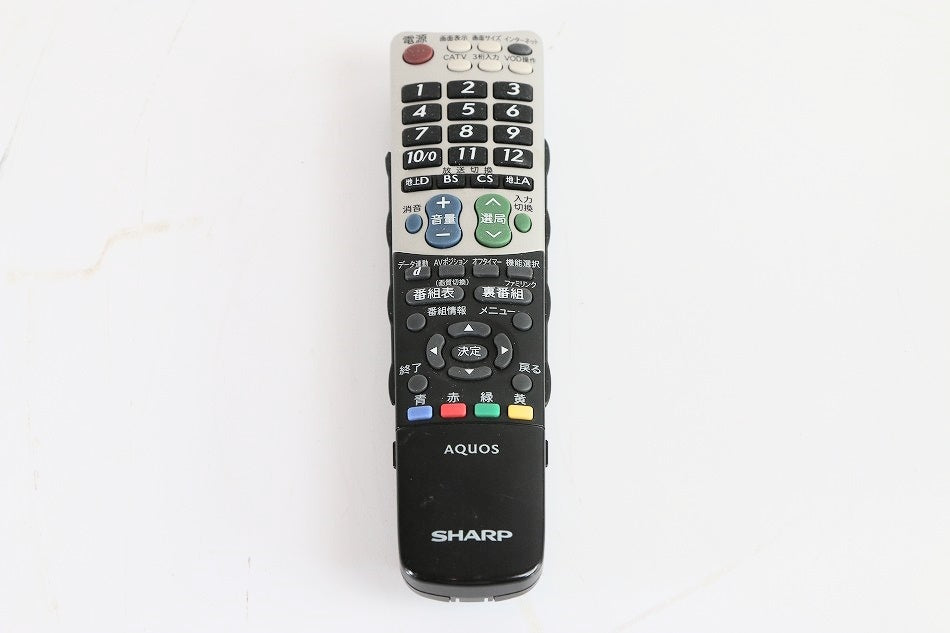 0126380040 シャープ液晶テレビ用純正リモコンGA801WJSA 【中古品】