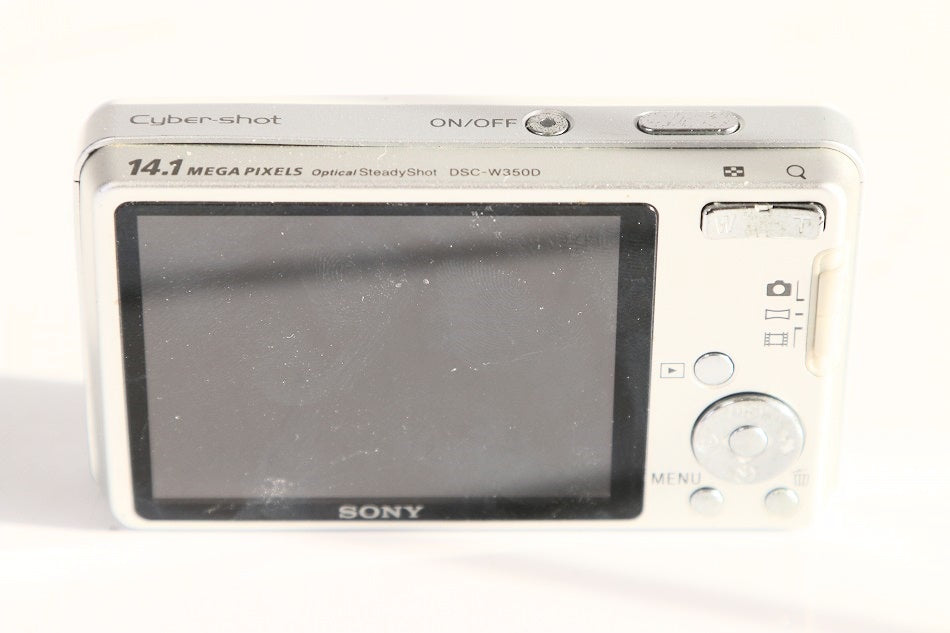 ソニー SONY デジタルカメラCybershot W350D(1410万画素/光学x4/デジタルx8/プレシャスホワイト) DSC-W350D/W 【中古品】