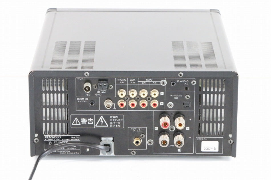 ケンウッド CDレシーバー (ブラック) R-K711-B 【中古品】
