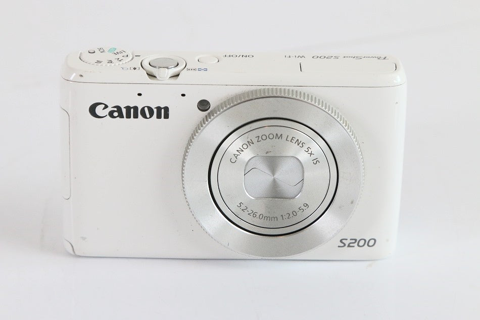 Canon デジタルカメラ PowerShot S200(ホワイト) F値2.0 広角24mm 光学5倍ズーム PSS200(WH) 【中古品】