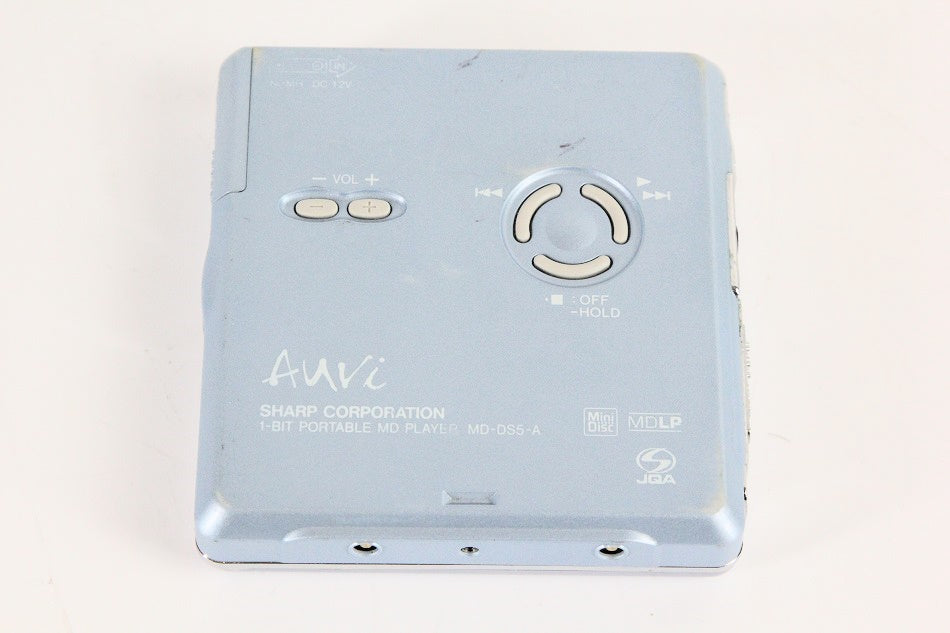 SHARP ポータブルMDプレーヤー MD-DS5-A ライトブルー 【中古品】