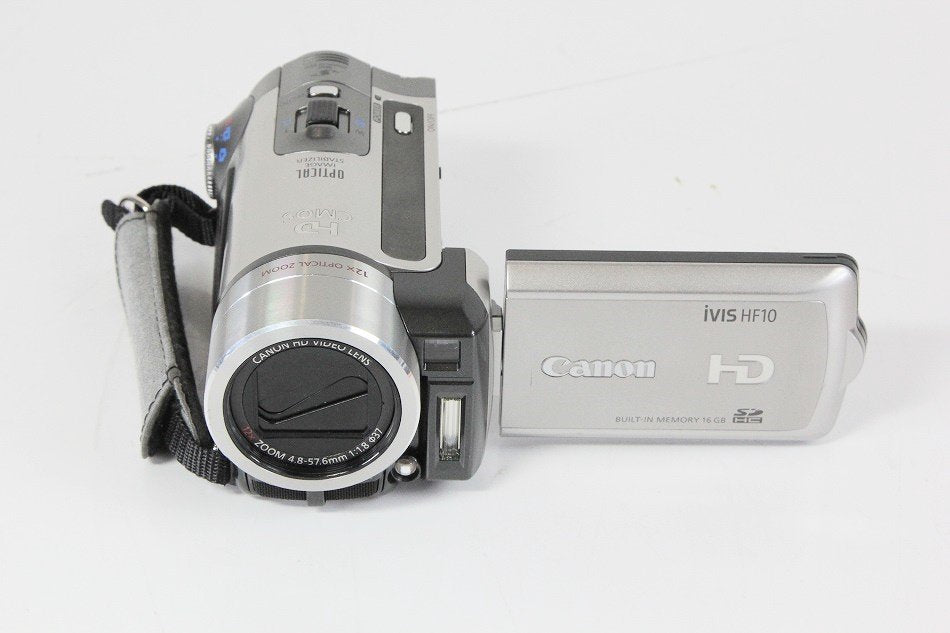 Canon フルハイビジョンビデオカメラ iVIS (アイビス) HF10 iVIS HF10 (内蔵メモリ16GB+SDカード) 【中古品】