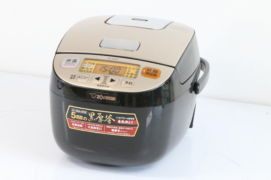 象印 炊飯器 3合 マイコン式 極め炊き ブロンズブラック NL-BS05-XB 【中古品】