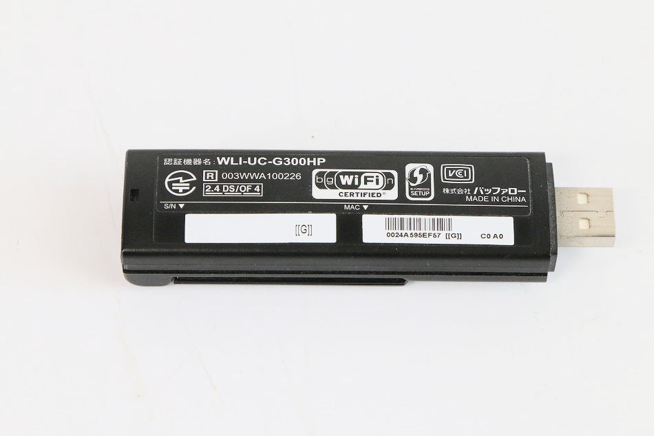 BUFFALO Air Station NFINITI HighPower 11n/g/b USB用 無線子機 WLI-UC-G300HP 【中古品】