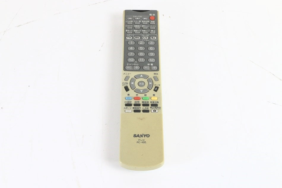 三洋電機 テレビリモコン RC-495 【中古品】