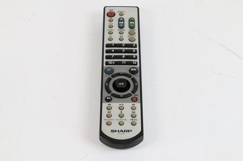 シャープ PCリモコン RRMCK1006ACZZ 【中古品】