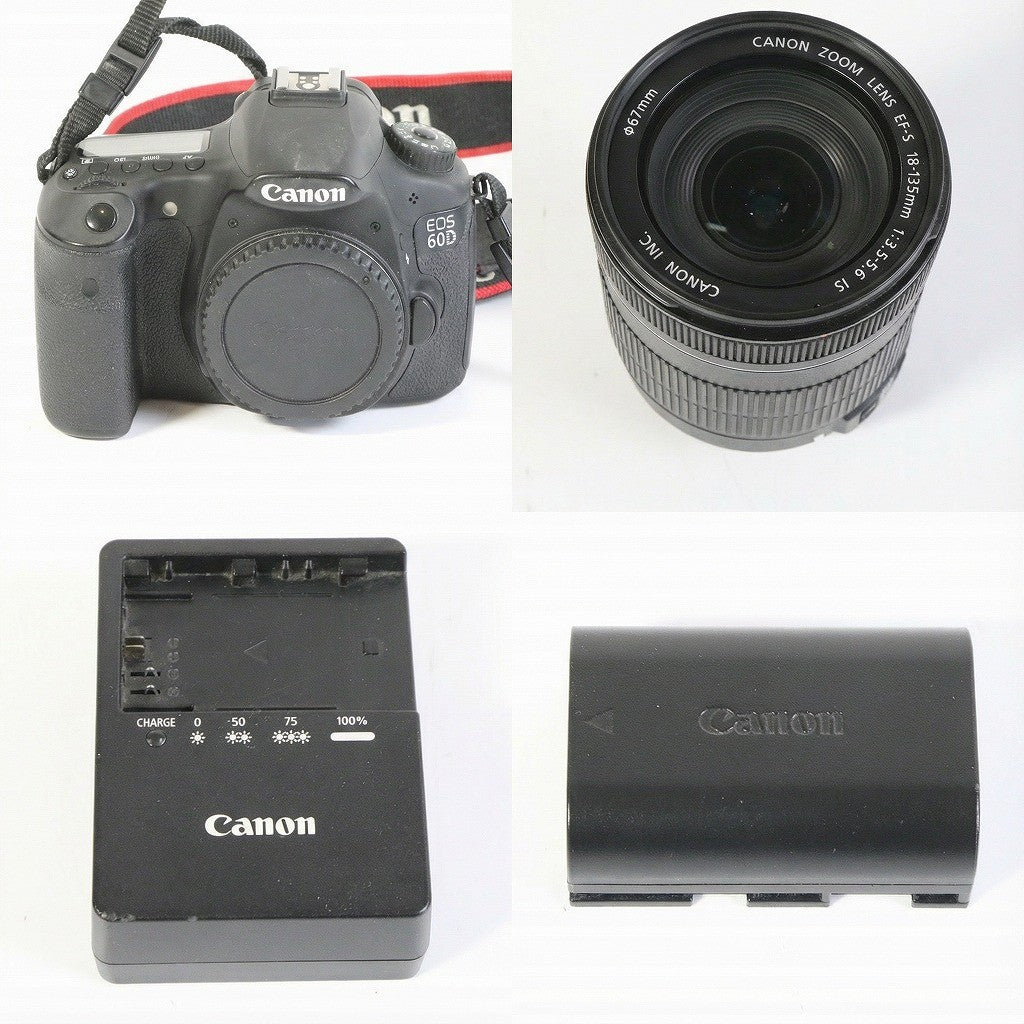 Canon デジタル一眼レフカメラ EOS 60D レンズキット EF-S18-135mm F3.5-5.6 IS 付属 EOS60D18135ISLK　【中古品】