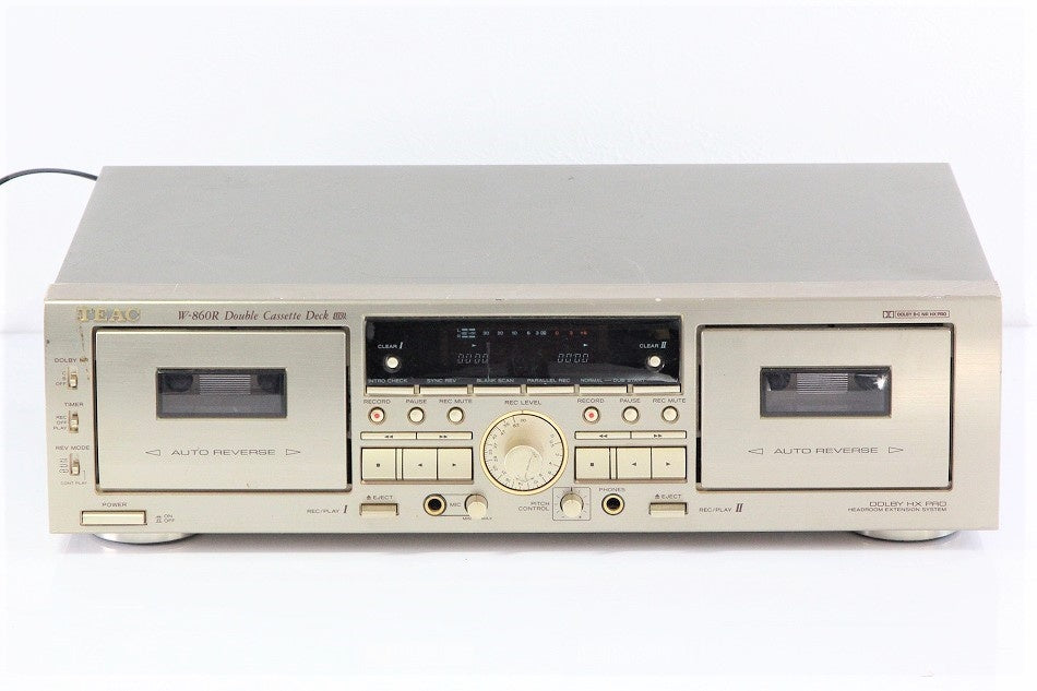 TEAC カセットデッキ ゴールド W-860R-N　【中古品】