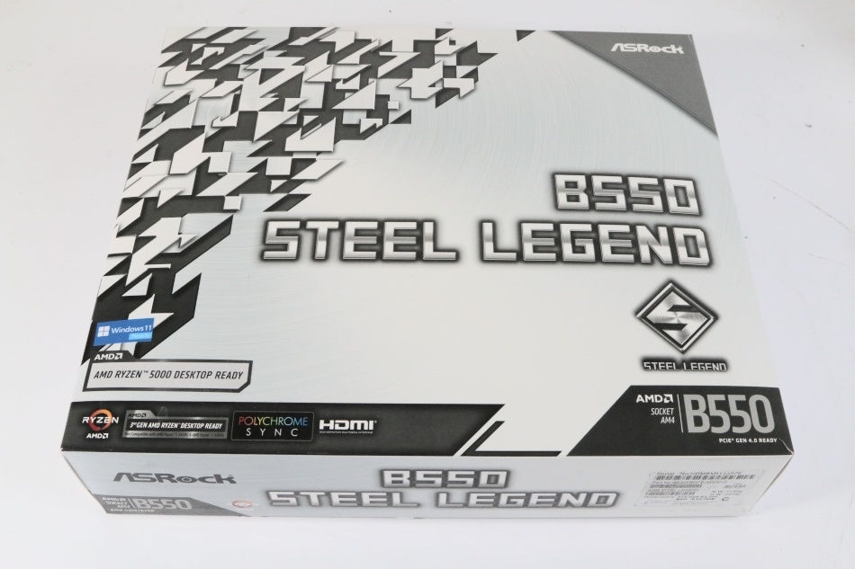 ASRock AMD Ryzen 3000シリーズ(Soket AM4)対応 B550チップセット搭載 ATX マザーボード  B550 Steel Legend　【中古美品】