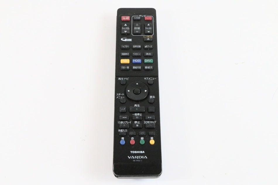 東芝純正パーツ　BD/DVDレコーダー用リモコン　SE-R0372　【中古品】