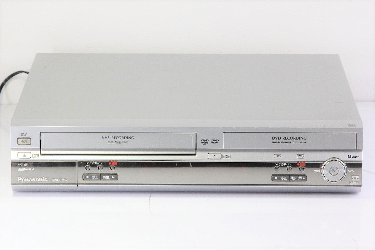 パナソニック DVDレコーダー VHSビデオ一体型 DIGA DMR-ES30V-S　【中古整備品】