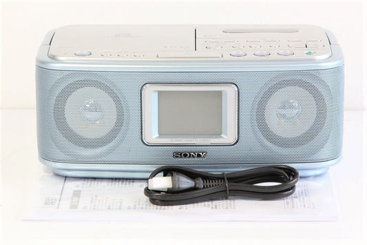 ソニー SONY CDラジオカセットレコーダー CFD-E501 : FM/AM対応 ブルー CFD-E501 L　【中古品】