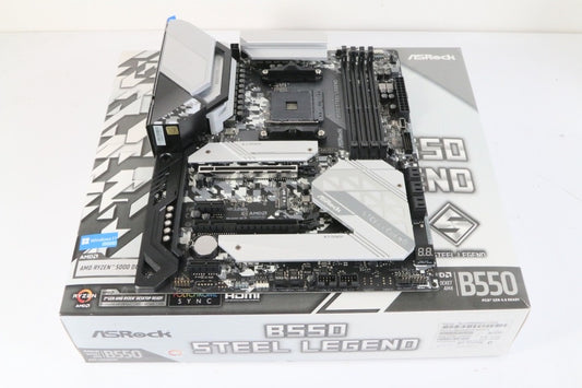ASRock AMD Ryzen 3000シリーズ(Soket AM4)対応 B550チップセット搭載 ATX マザーボード  B550 Steel Legend　【中古美品】