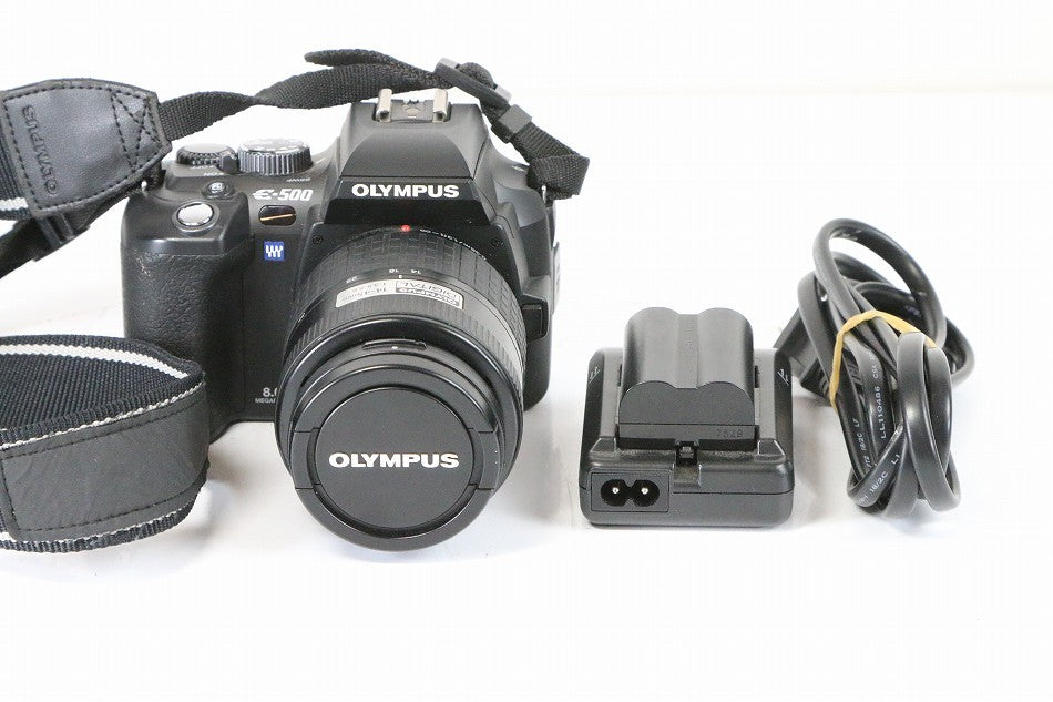 OLYMPUS デジタル一眼レフカメラ E-500 ブラック レンズセット　【中古品】
