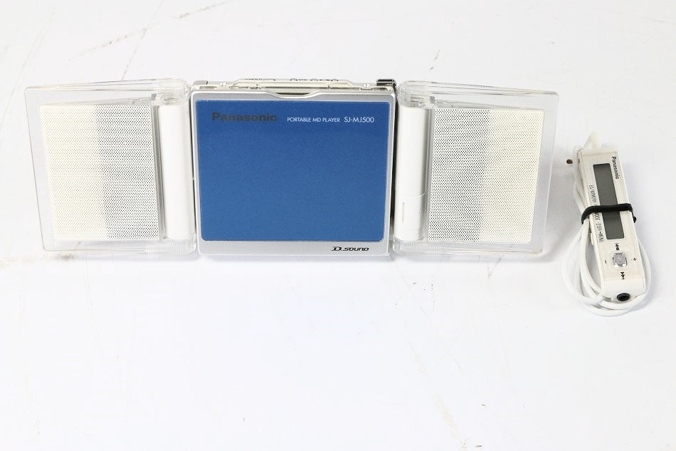 パナソニック ポータブルMDプレーヤー ブルー SJ-MJ500-A　【中古品】