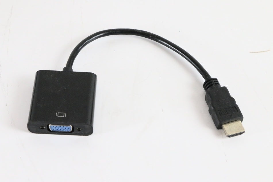 HDMI to VGA変換アダプタ ケーブル HD 1080P 対応 HDMIオス to VGAメス アダプター デスクトップ ノートパソコン PC モニタ プロジェクタ等対応(ブラック,1個)　【中古品】