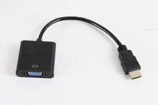HDMI to VGA変換アダプタ ケーブル HD 1080P 対応 HDMIオス to VGAメス アダプター デスクトップ ノートパソコン PC モニタ プロジェクタ等対応(ブラック,1個)　【中古品】