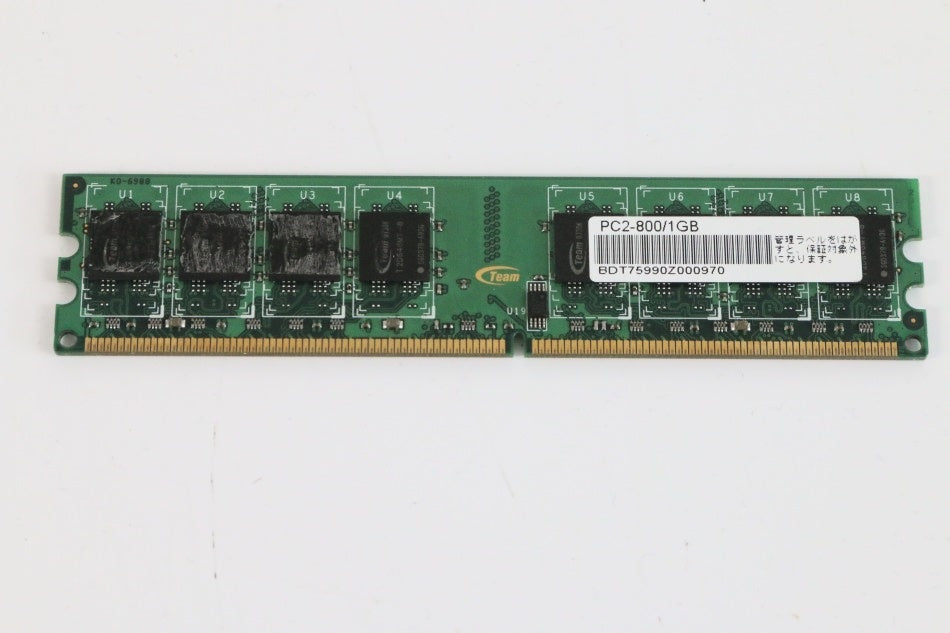 Teamメモリー デスクトップ用 (Long-DIMM) 240pin PC6400 DDR2 800MHｚ 1GB TEDD1024M800C6　【中古品】