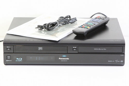パナソニック 320GB 1チューナー ブルーレイレコーダー VHSビデオ一体型 ブラック DIGA DMR-BR670V-K　【中古品】