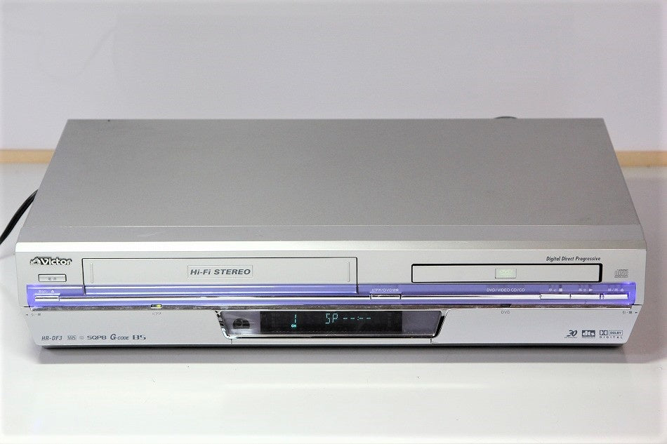 JVCケンウッド ビクター DVDプレーヤー一体型VHSビデオ HR-DF3　【中古品】