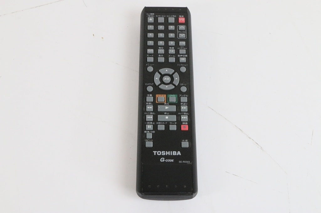 東芝純正 VTR一体型DVDプレーヤー用リモコン　SE-R0303　【中古品】