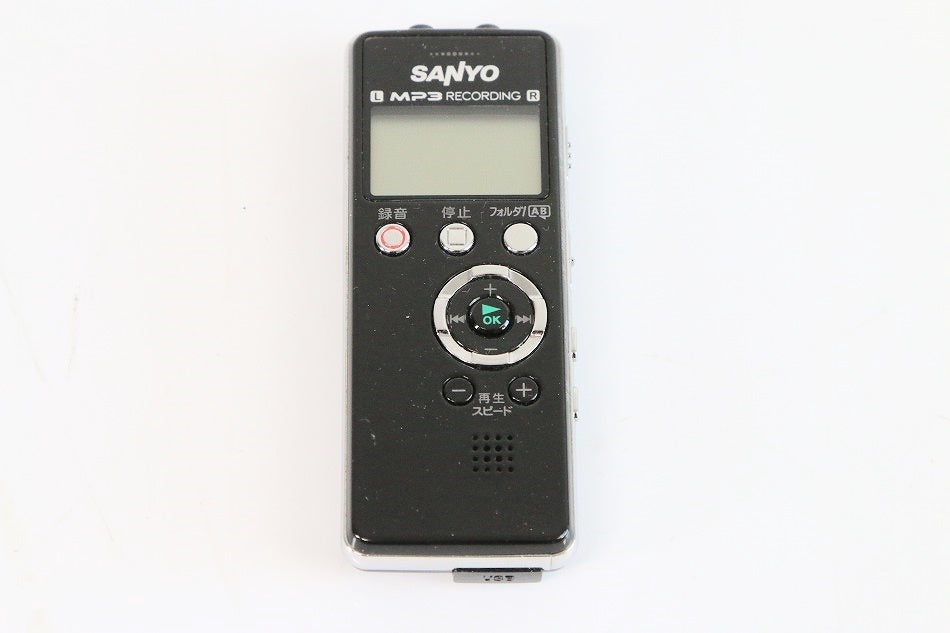 SANYO ICレコーダー「SDカードレコーダー」 (ブラック) [ICR-S003M(K)]　【中古美品】