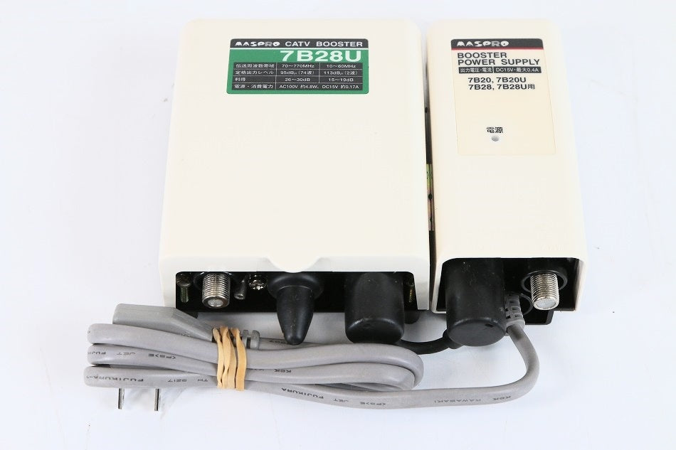 マスプロ電工 マスプロ 双方向CATVブースター 上り・下り増幅型（28dB型） 7B28U-B　【中古品】