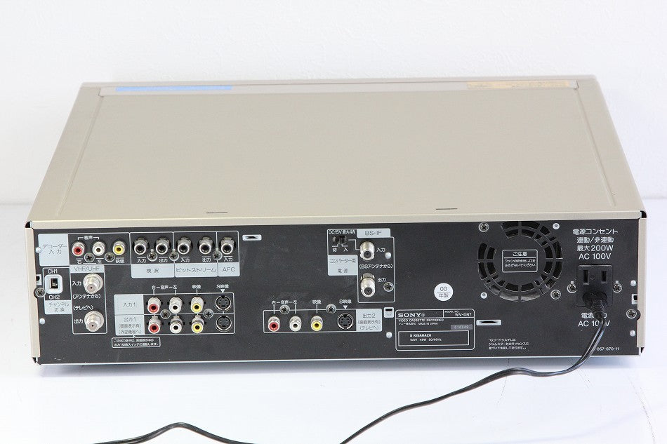 SONY DV/VHSダブルビデオデッキ WV-DR7　【中古品】