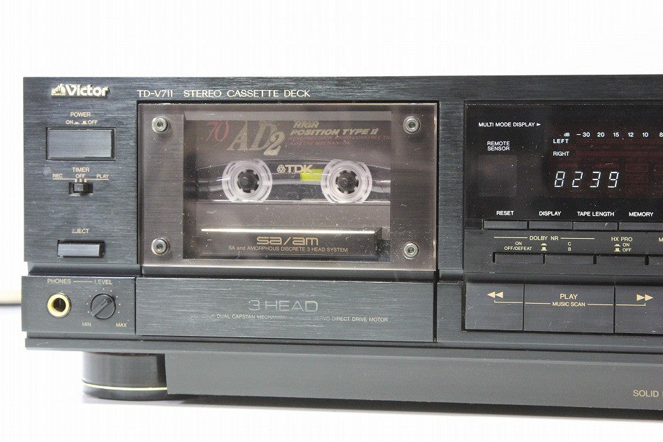 Victor ビクター TD-V711 3ヘッドカセットデッキ　【中古整備品】