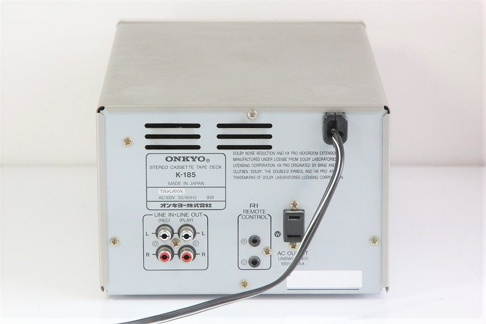 ONKYO オンキヨー（オンキョー）　K-185-S　カセットデッキ　【中古整備品】