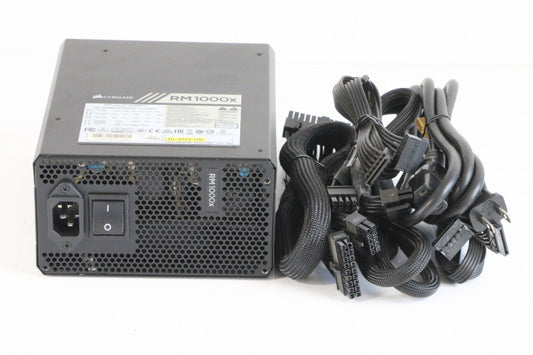 Corsair RM1000x 80PLUS GOLD認証取得 1000W静音電源ユニット PS596 CP-9020094-JP　【中古品】