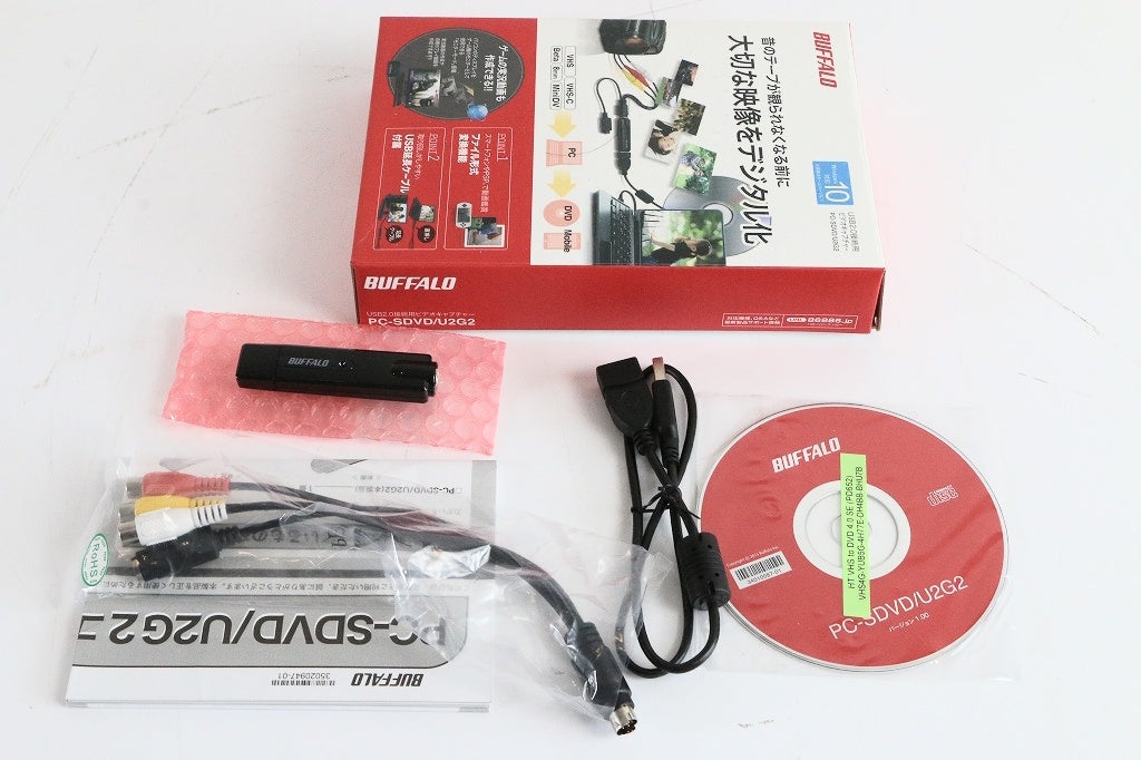 BUFFALO ソフトウェアエンコード対応 USB2.0用ビデオキャプチャー PC-SDVD/U2　【中古美品】