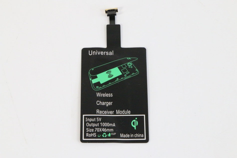 Qi レシーバー 正面 micro Usb 充電 android スマホ 充電シート microUsb ワイヤレス充電　【中古品】