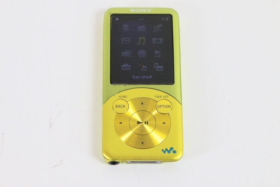SONY ウォークマン Sシリーズ [メモリータイプ] スピーカー付 8GB ライムグリーン NW-S754K/G　【中古品】