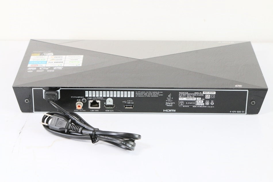 ソニー ブルーレイプレーヤーSONY BDP-S6200　【中古品】