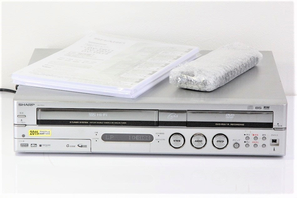 シャープ ハードディスク・DVD・ビデオ一体型レコーダーBSアナログ内蔵 160GB DV-TR11　【中古整備品】