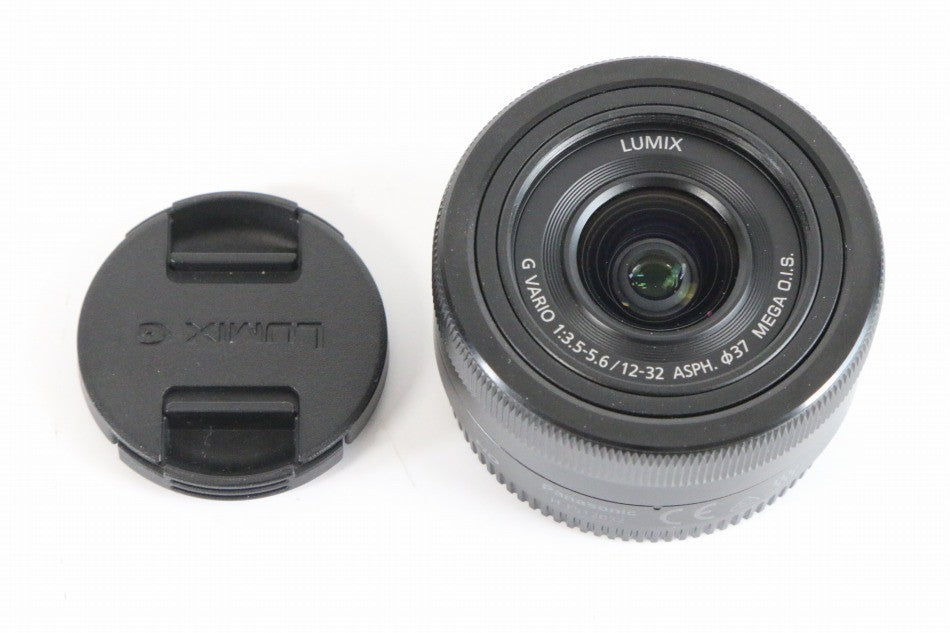 パナソニック 標準ズームレンズ マイクロフォーサーズ用 ルミックス G VARIO 12-32mm/F3.5-5.6 ASPH./MEGA O.I.S. ブラック H-FS12032-K　【中古品】