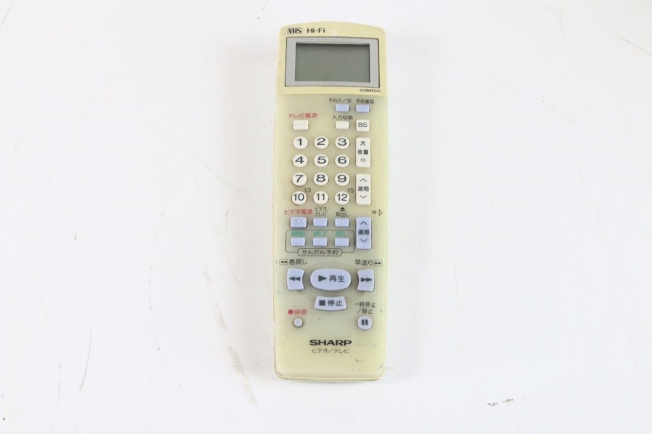 シャープ ビデオリモコン G1284TEV1　【中古品】