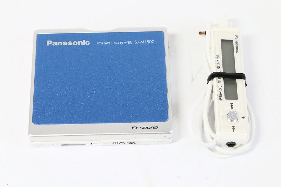パナソニック ポータブルMDプレーヤー ブルー SJ-MJ500-A　【中古美品】