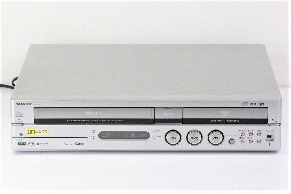 シャープ ハードディスク・DVD・ビデオ一体型レコーダーBSアナログ内蔵 160GB DV-TR11　【中古整備品】