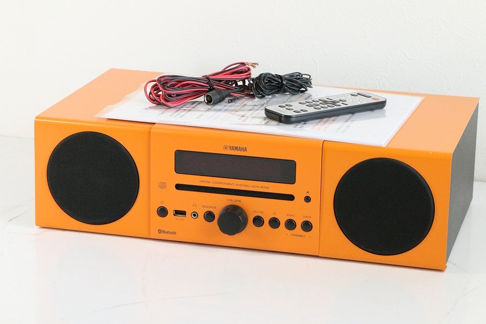 ヤマハ マイクロコンポ Bluetooth対応 オレンジ MCR-B142(D)　【中古品】