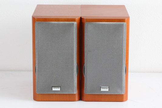ONKYO INTEC155 スピーカーシステム (2台1組) 木目 D-022A　【中古品】