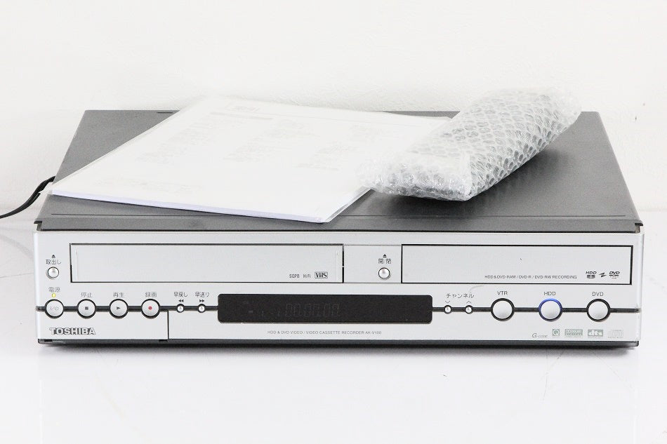 東芝 カンタロウ AK-V100 DVD-Multi/160GB/VHS アナログチューナー　【中古整備品】
