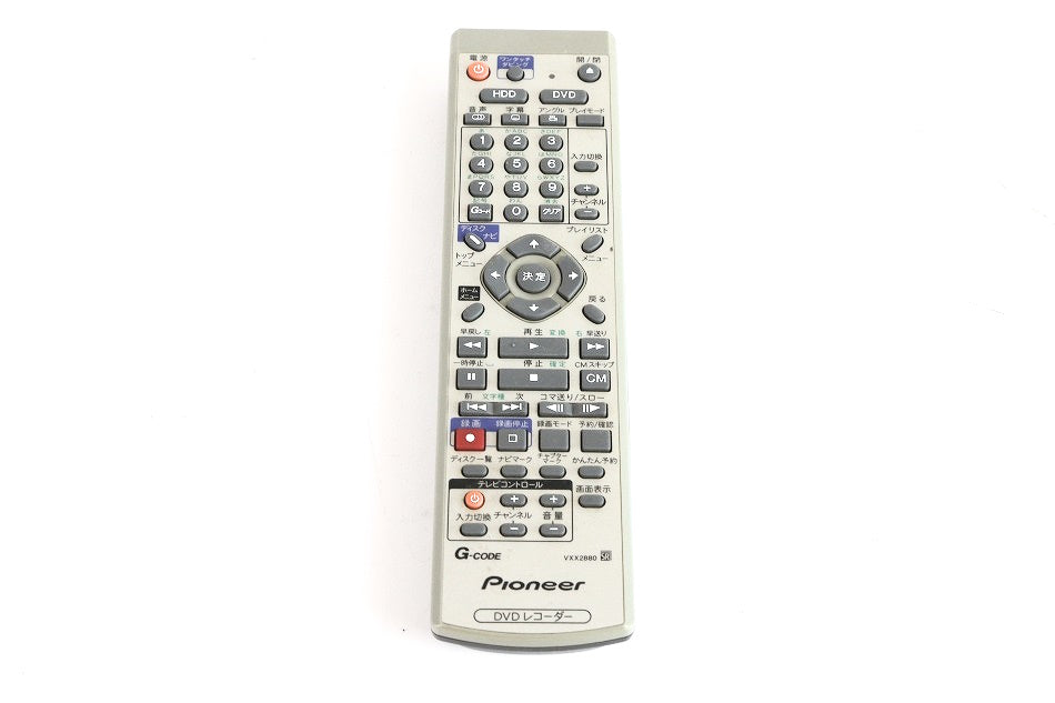 パイオニア DVDレコーダーリモコン VXX2880　【中古品】